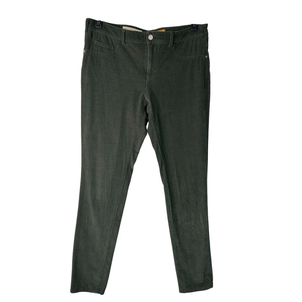 Anthropologie Pilcro Pants‎ No 31 Womens Corduroy Skinny Green Cords Stretch